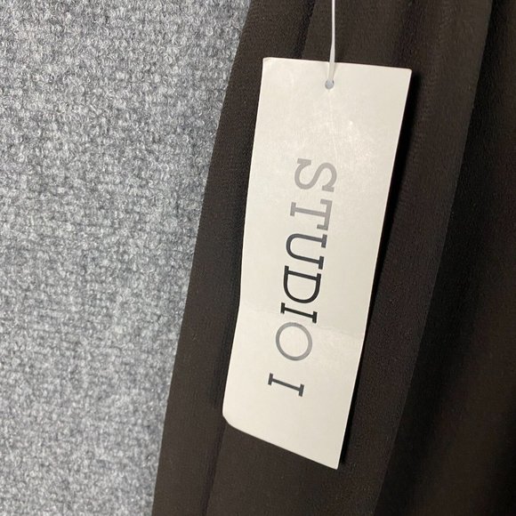 Studio 1 Pants Women's Size 10 Pull On NWT Stretch Dark Brown 100% Polyester - Picture 9 of 10